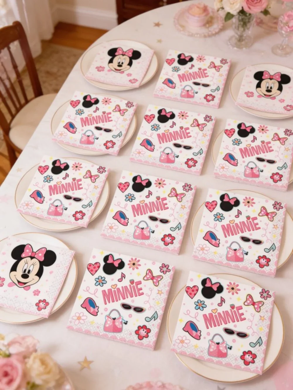 Disney Minnie Mouse Beverage Napkins 16ct - Pink Girls Birthday Party Supplies